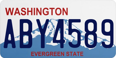 WA license plate ABY4589