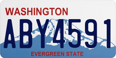WA license plate ABY4591