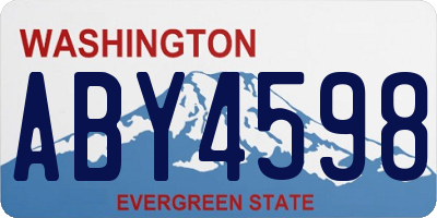 WA license plate ABY4598