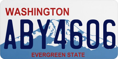 WA license plate ABY4606