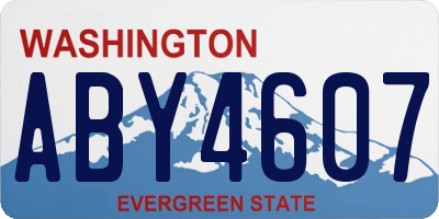 WA license plate ABY4607