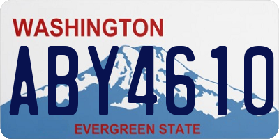 WA license plate ABY4610