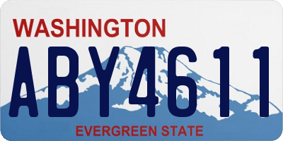 WA license plate ABY4611