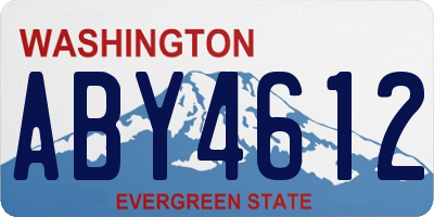 WA license plate ABY4612