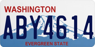 WA license plate ABY4614