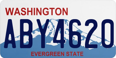 WA license plate ABY4620