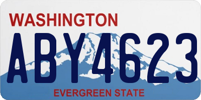 WA license plate ABY4623