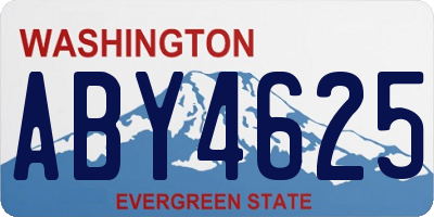 WA license plate ABY4625