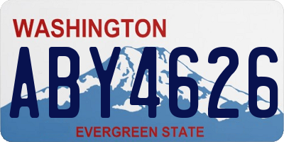 WA license plate ABY4626