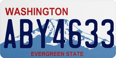 WA license plate ABY4633