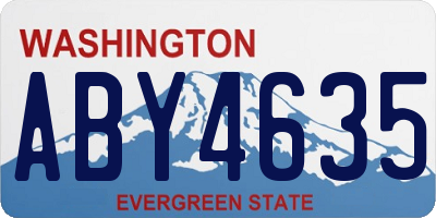 WA license plate ABY4635