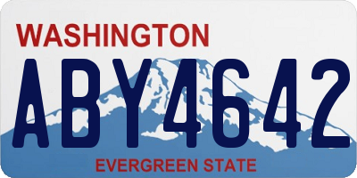 WA license plate ABY4642