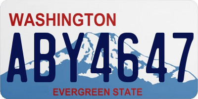 WA license plate ABY4647