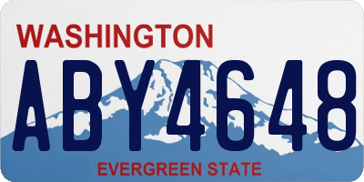 WA license plate ABY4648