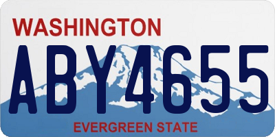 WA license plate ABY4655