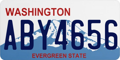 WA license plate ABY4656