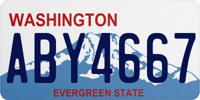 WA license plate ABY4667