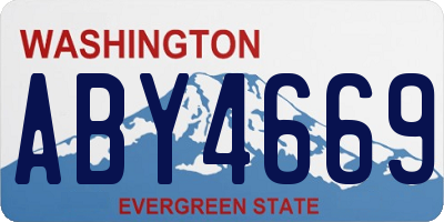 WA license plate ABY4669