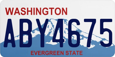 WA license plate ABY4675