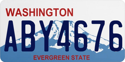 WA license plate ABY4676
