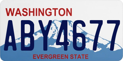 WA license plate ABY4677