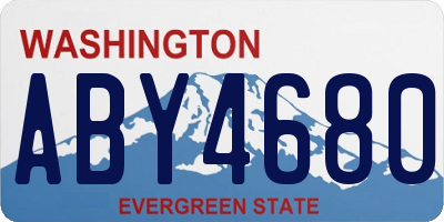 WA license plate ABY4680