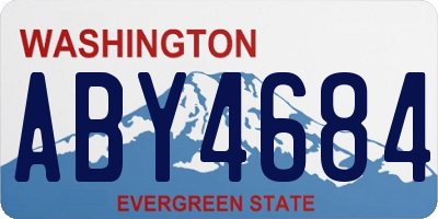 WA license plate ABY4684