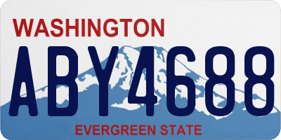 WA license plate ABY4688