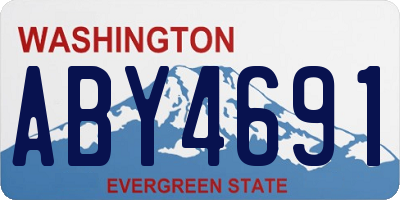 WA license plate ABY4691