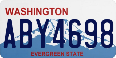 WA license plate ABY4698