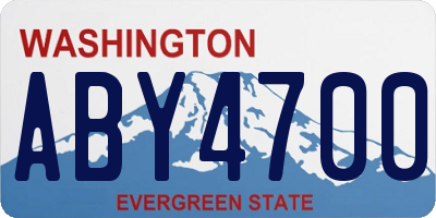WA license plate ABY4700