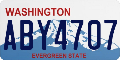 WA license plate ABY4707