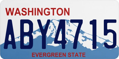 WA license plate ABY4715