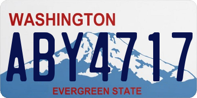 WA license plate ABY4717