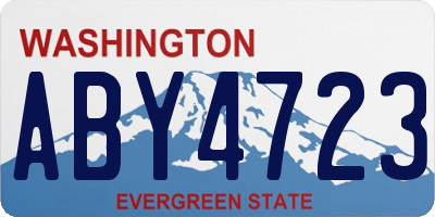 WA license plate ABY4723
