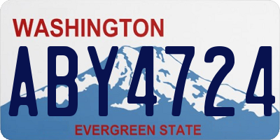 WA license plate ABY4724