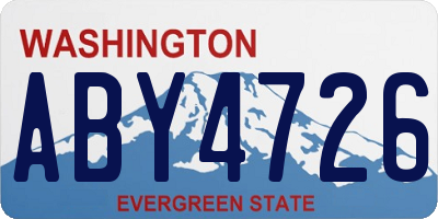 WA license plate ABY4726