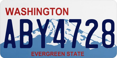 WA license plate ABY4728