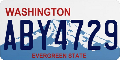 WA license plate ABY4729