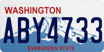 WA license plate ABY4733