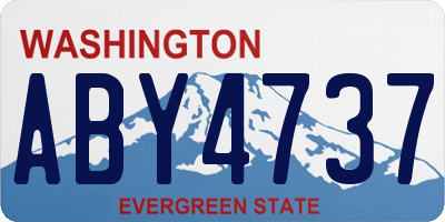 WA license plate ABY4737