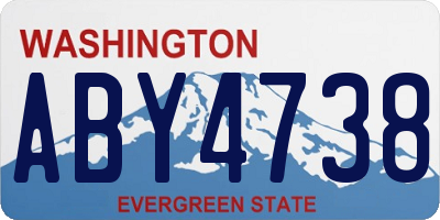 WA license plate ABY4738