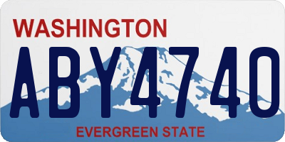 WA license plate ABY4740