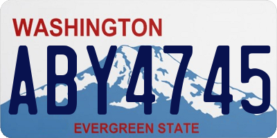 WA license plate ABY4745