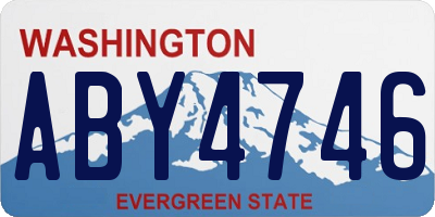 WA license plate ABY4746