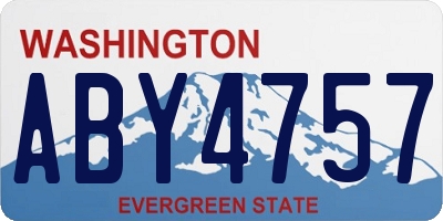 WA license plate ABY4757