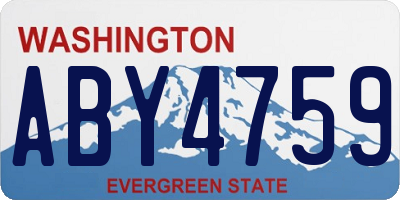 WA license plate ABY4759