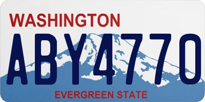WA license plate ABY4770