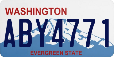 WA license plate ABY4771