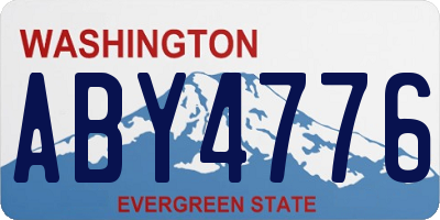WA license plate ABY4776